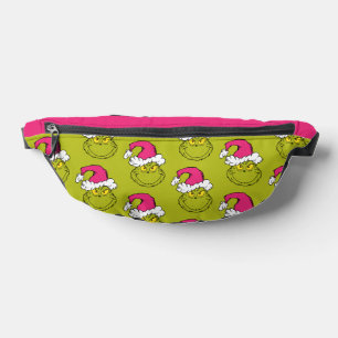 Grinch in Pink Santa Hat Fanny Pack