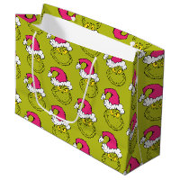 Grinch in Pink Santa Hat