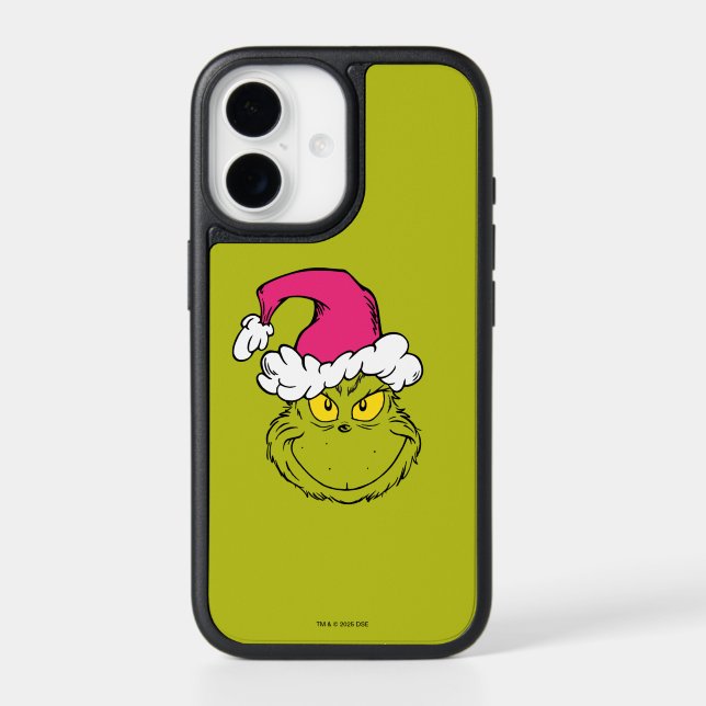 Grinch in Pink Santa Hat Otterbox iPhone Case (Back)