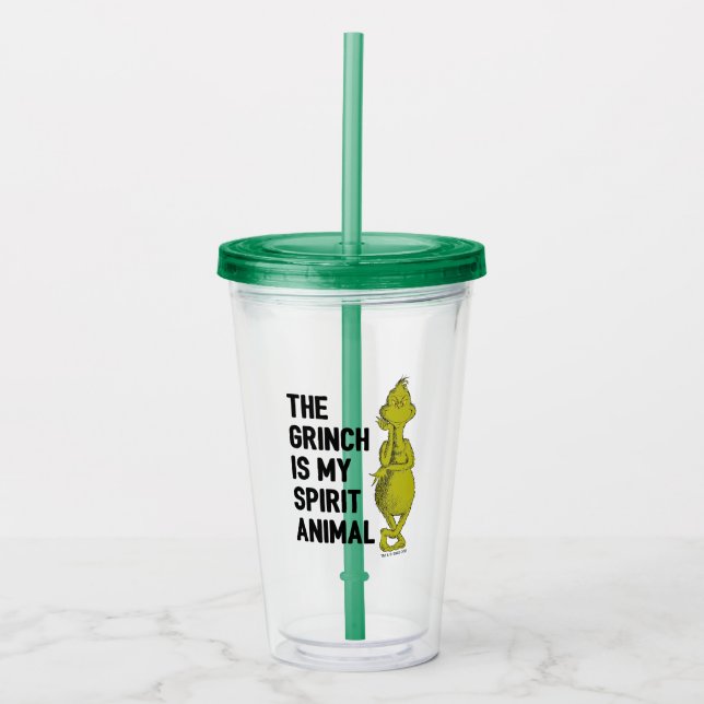 Grinch is my Spirit Animal Acrylic Tumbler (Front)