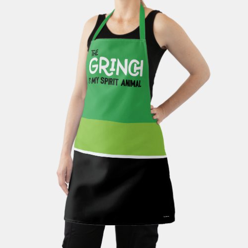 Grinch is my Spirit Animal Quote Apron