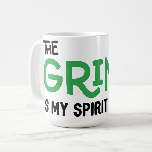 Grinch is my Spirit Animal Quote Coffee Mug (Front Left)