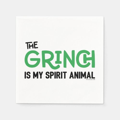 Grinch is my Spirit Animal Quote Napkins