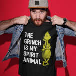 Grinch is my Spirit Animal T-Shirt Quote<br><div class="desc">Embrace your inner Grinch with this "Grinch is My Spirit Animal" quote t-shirt. Featuring a fun and humorous design, this shirt captures the mischievous spirit of the Grinch from How the Grinch Stole Christmas. Perfect for those who love a little snark with their holiday cheer, this t-shirt is ideal for...</div>