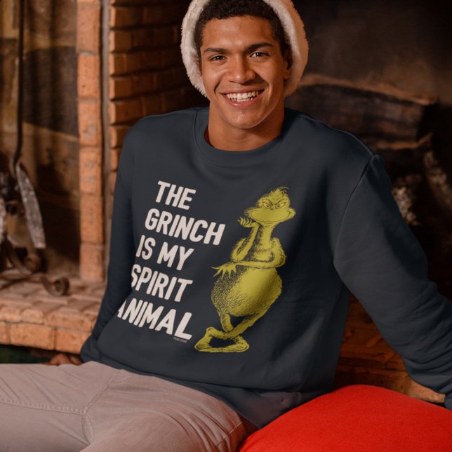 Grinch is my Spirit Animal T-Shirt Quote Sweatshirt (Creator Uploaded)