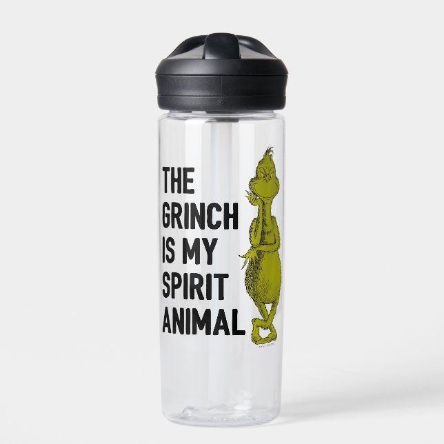 Grinch is my Spirit Animal Water Bottle (Front)
