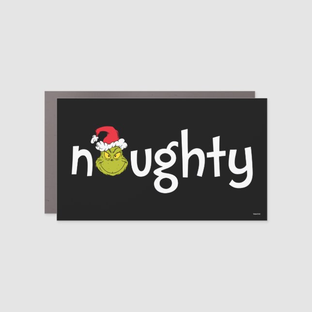 Grinch is Naughty Car Magnet (Front)