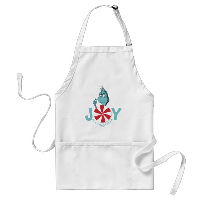 Grinch | Joy is Underrated Adult Apron (Front)