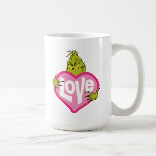 Grinch  Love Pink Heart Coffee Mug