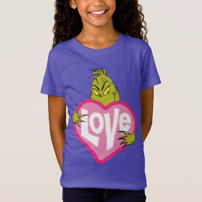 Grinch | Love Pink Heart T-Shirt (Front)
