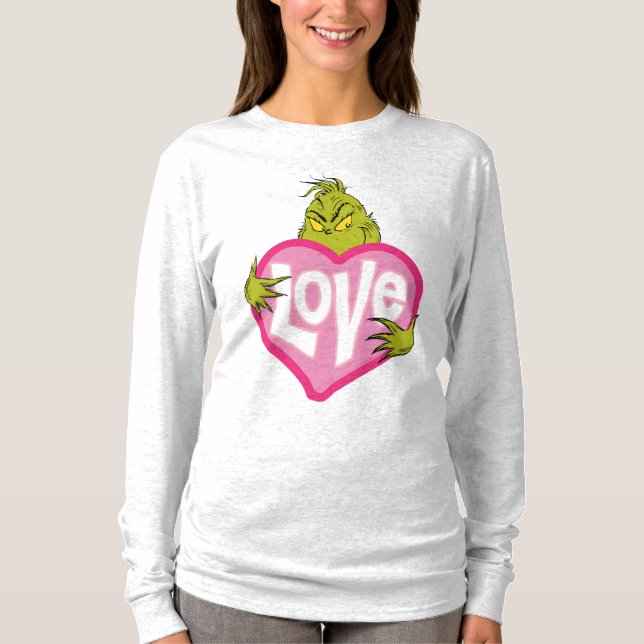 Grinch | Love Pink Heart T-Shirt (Front)
