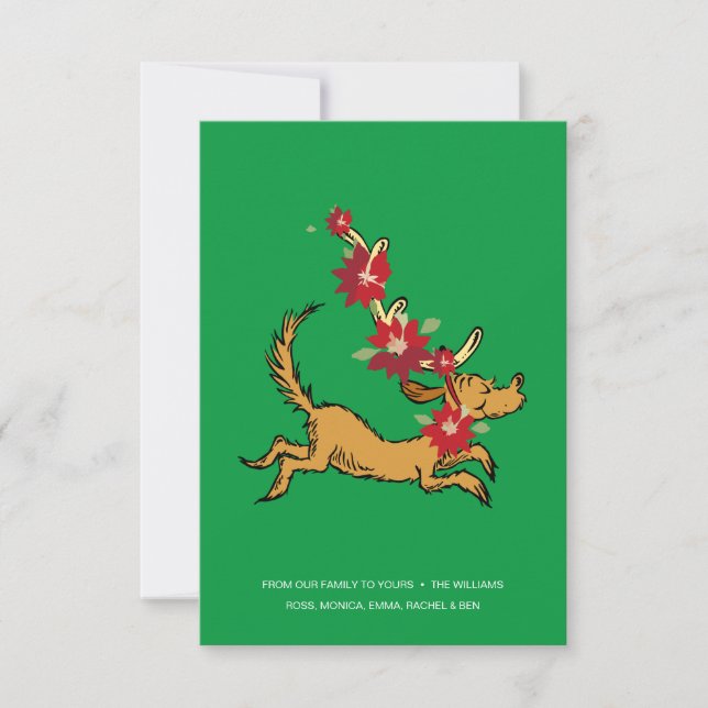 Grinch | Max Christmas Pointsettia Card (Front)