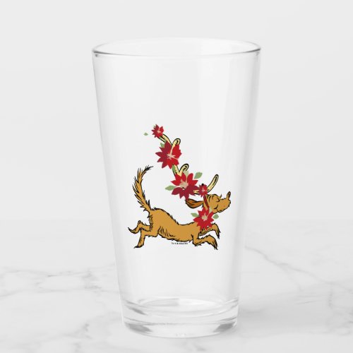 Grinch  Max Christmas Pointsettia Glass