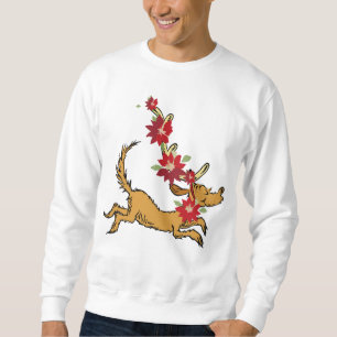 Grinch   Max Christmas Pointsettia Sweatshirt