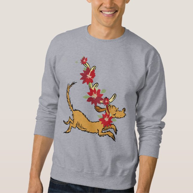 Grinch | Max Christmas Pointsettia Sweatshirt (Front)