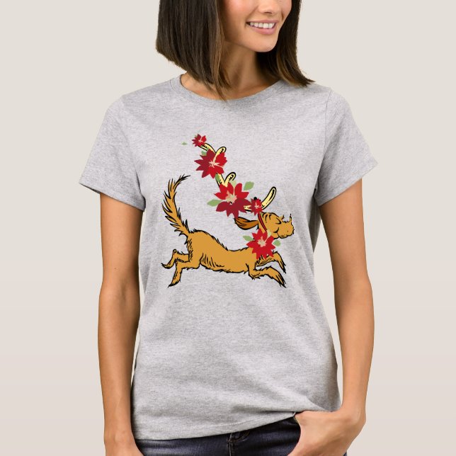 Grinch | Max Christmas Pointsettia T-Shirt (Front)