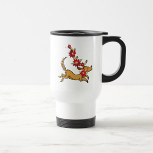 Grinch Max Christmas Pointsettia Travel Mug