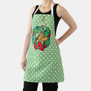 Grinch Max Christmas Wreath Apron