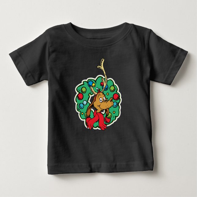 Grinch | Max Christmas Wreath Baby T-Shirt (Front)