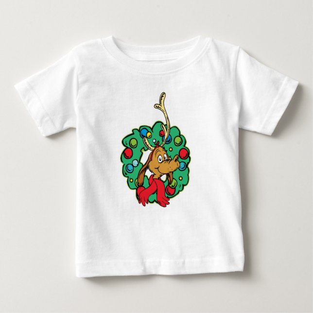 Grinch | Max Christmas Wreath Baby T-Shirt (Front)