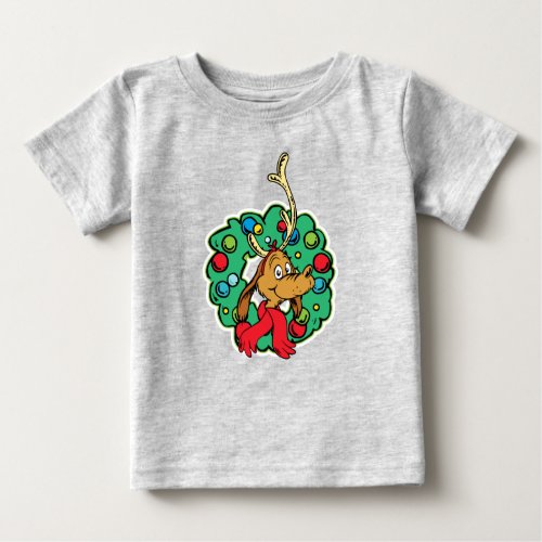 Grinch  Max Christmas Wreath Baby T_Shirt