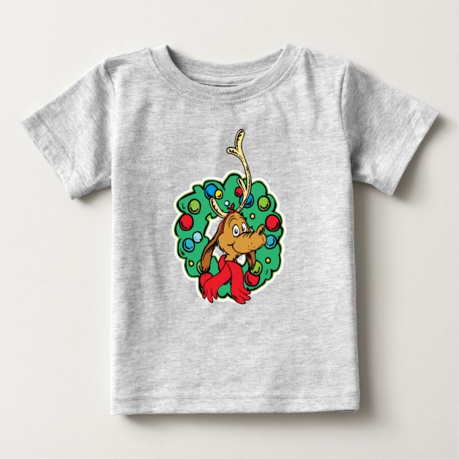 Grinch | Max Christmas Wreath Baby T-Shirt (Front)
