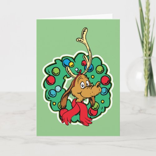Grinch  Max Christmas Wreath Card