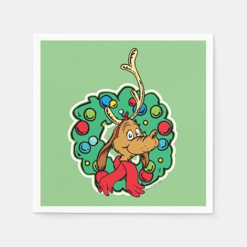 Grinch  Max Christmas Wreath Napkins