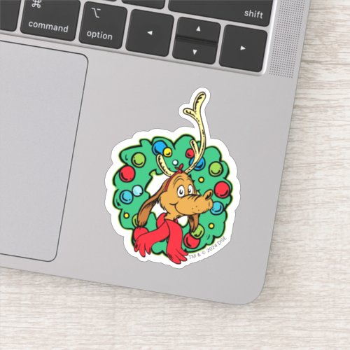 Grinch  Max Christmas Wreath Sticker