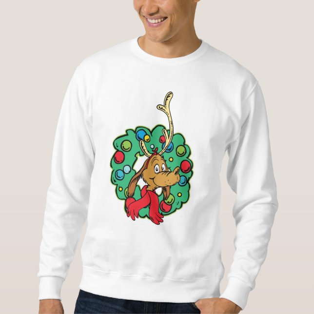 Grinch | Max Christmas Wreath Sweatshirt (Front)