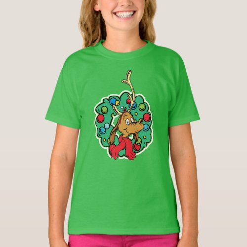 Grinch  Max Christmas Wreath T_Shirt