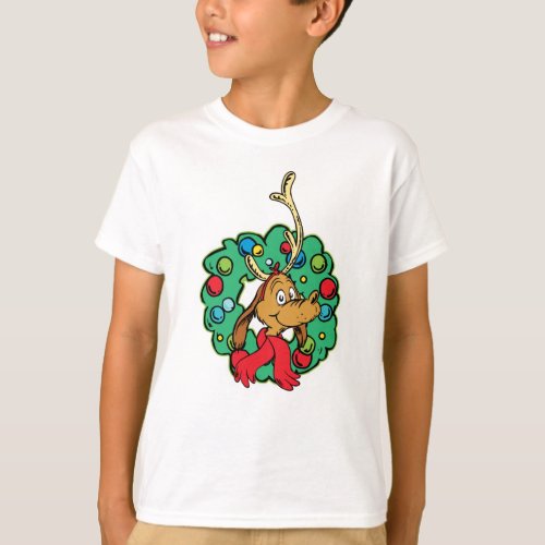 Grinch  Max Christmas Wreath T_Shirt