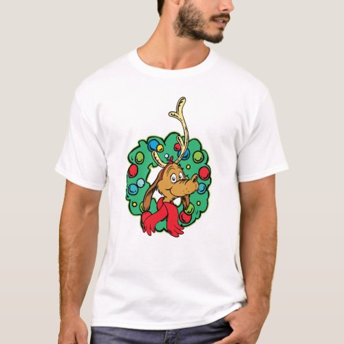 Grinch  Max Christmas Wreath T_Shirt