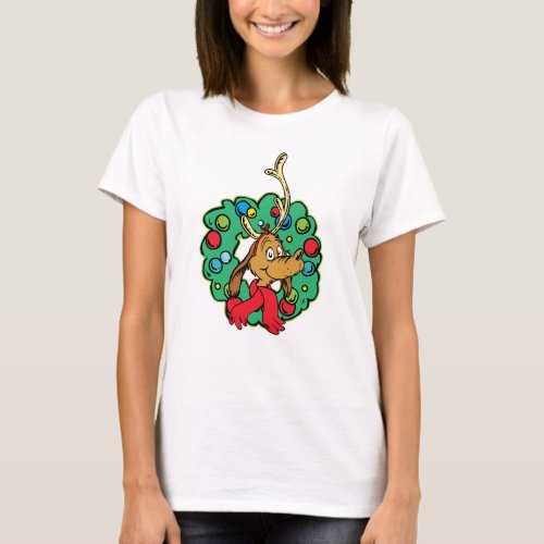 Grinch  Max Christmas Wreath T_Shirt