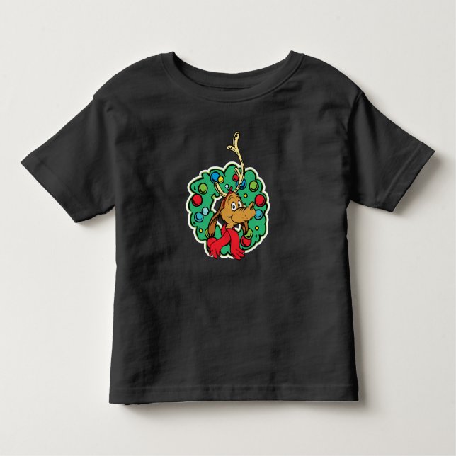 Grinch | Max Christmas Wreath Toddler T-shirt (Front)