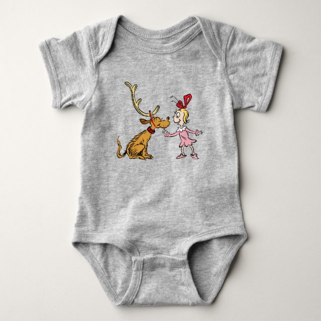 Grinch | Max & Cindy Lou Who Baby Bodysuit (Front)