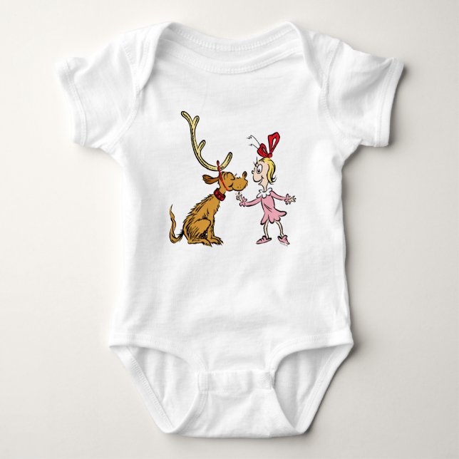 Grinch | Max & Cindy Lou Who Baby Bodysuit (Front)