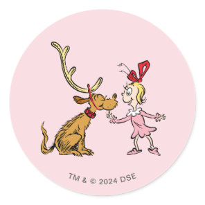 Grinch | Max & Cindy Lou Who Classic Round Sticker
