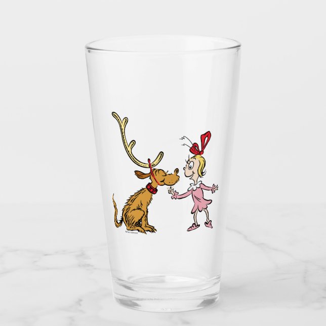 Grinch | Max & Cindy Lou Who Glass (Front)