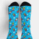 Grinch, Max &amp; Cindy-Lou Who Snowlfake Pattern Socks