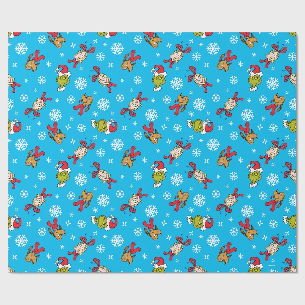 Discover Funny character, Max & Cindy-Lou Who Snowlfake Pattern Wrapping Paper