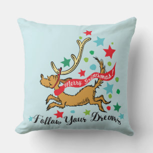 Grinch Max - Follow Your Dreams Throw Pillow