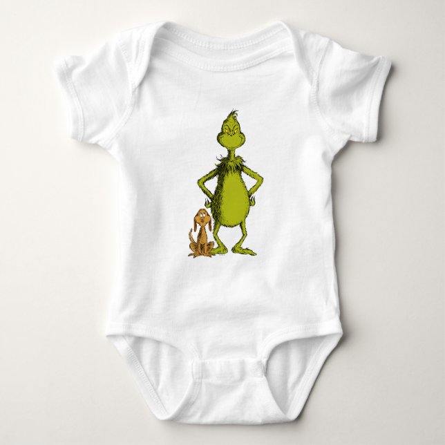 Grinch | Max & Grinch Stance Baby Bodysuit (Front)