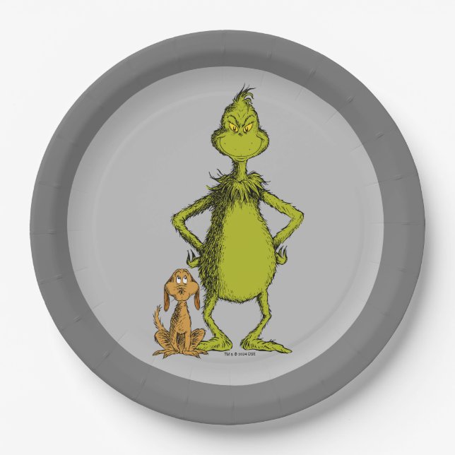 Grinch | Max & Grinch Stance Paper Plates (Front)