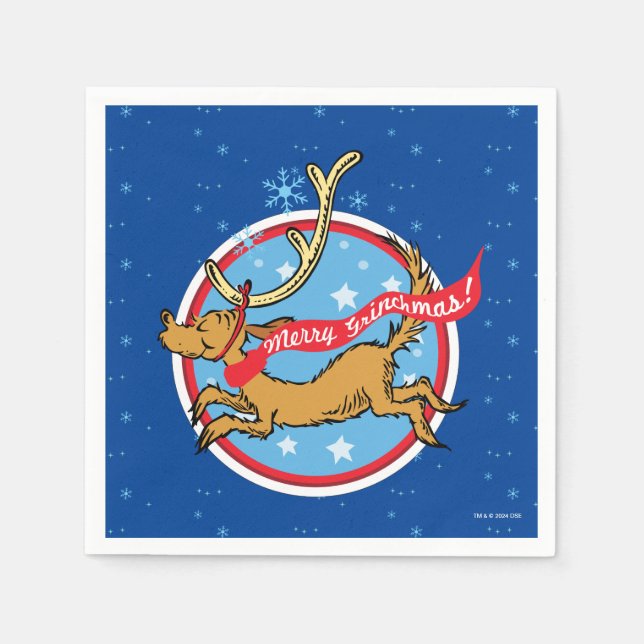 Grinch | Max Merry Grinchmas! Napkins (Front)