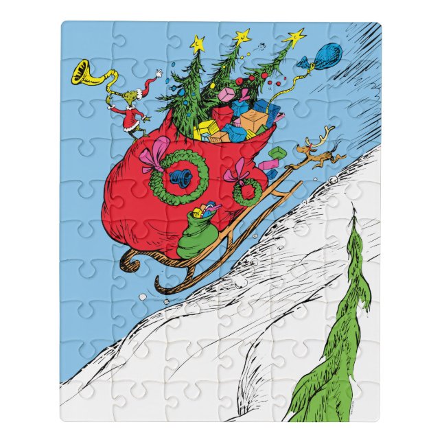 Grinch & Max Runaway Sleigh Jigsaw Puzzle (Puzzle Vertical)