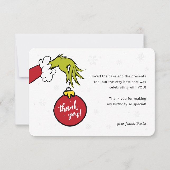 Grinch Mean One Birthday Thank You (Front)