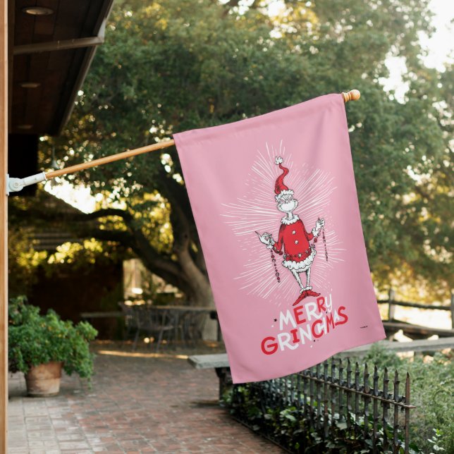Grinch | Merry Grinchmas House Flag (In SItu)
