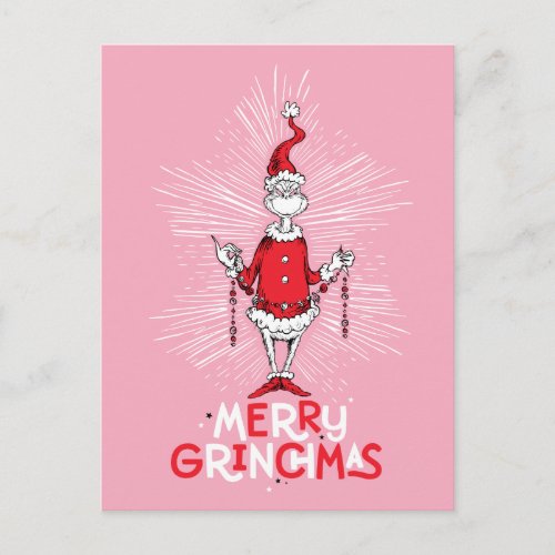 Grinch  Merry Grinchmas Postcard