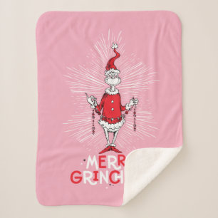 Grinch Merry Grinchmas Sherpa Blanket